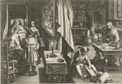Medicine Against Syphilis by Philips Galle (attributed to workshop of)