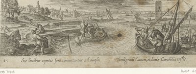 Mussel Harvest by Philips Galle (attributed to workshop of)