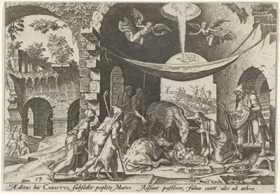Adoration by the Shepherds (Days of Calamity of the Jewish People series) by Philips Galle