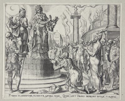 Judith Displaying the Head of Holofernes to the People of Bethulia by Philips Galle