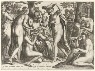 Education of Adonis (The Story of Adonis) by Philips Galle