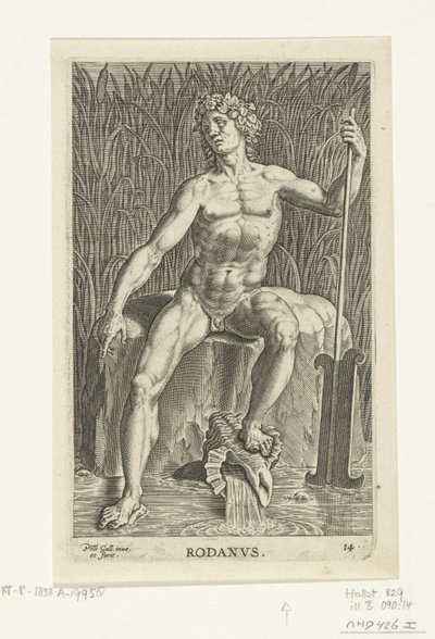 River God Rodanus (River and Sea Gods) by Philips Galle