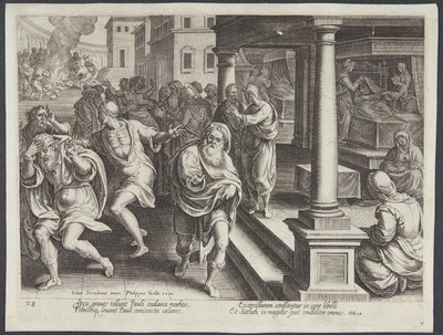 St. Paul and the Exorcists at Ephesus by Philips Galle