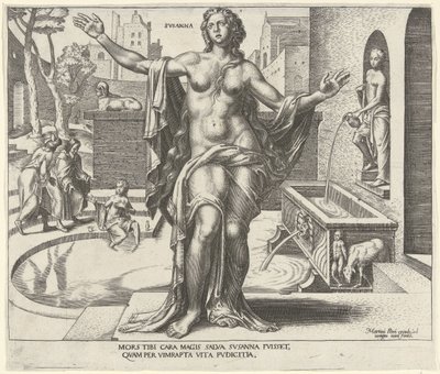 Susanna (series: Eight Famous Women from the Old and New Testament) by Philips Galle