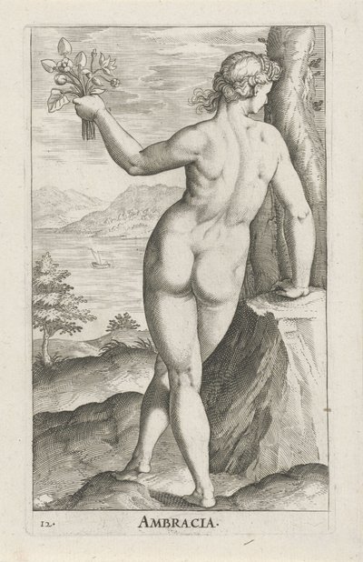Water Nymph Ambracia by Philips Galle