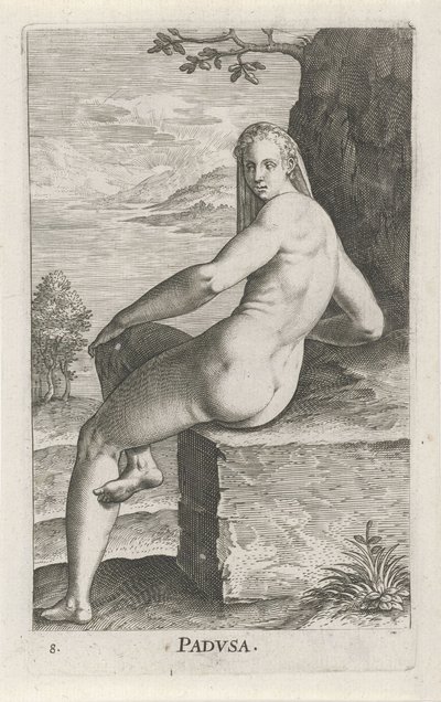 Water Nymph Padusa (River and Water Nymphs) by Philips Galle
