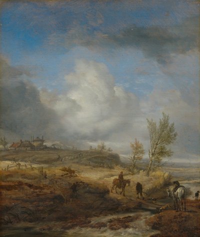 Cloudy Dune Landscape by Philips Wouwerman