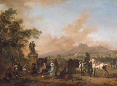 Rest on the Deer Hunt by Philips Wouwerman