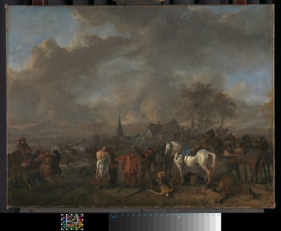 The Victory of the Peasants, circa 1665 by Philips Wouwermans or Wouwerman