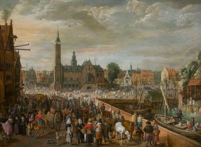 View of the Grote Markt in Lier by Philips de Momper the Elder