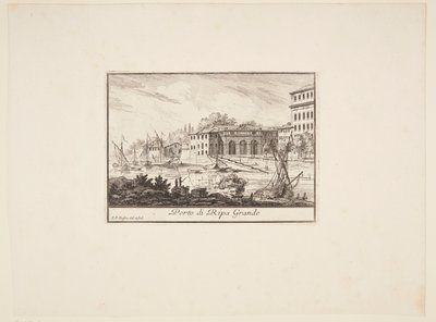 The Harbor at Ripo Grande by Philothée Francois Duflos