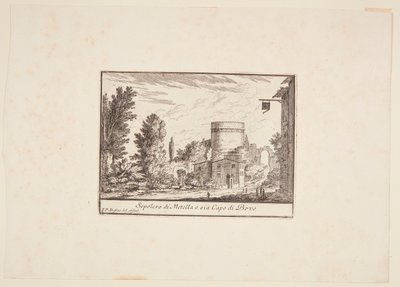 Tomb of Metella or Capo di Bove by Philothée Francois Duflos