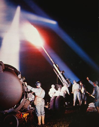 American Anti-Aircraft Artillery and Searchlight Units Stationed in Britain During World War Two by Photographer American