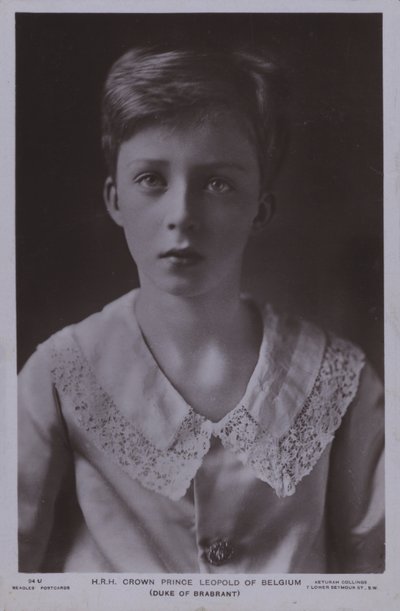 Crown Prince Leopold, later King Leopold III of Belgium by Photographer Belgian
