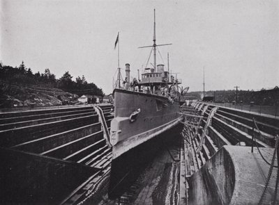 HMS Flora in Dock, Esquimalt, British Columbia by Photographer Canadian