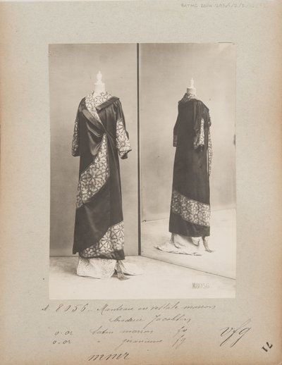 House of Worth, Evening Coat (Album Page) by Photographer French