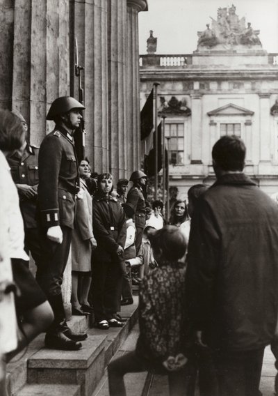 At the Memorial to the Victims of Fascism and Militarism soldiers of the National People
