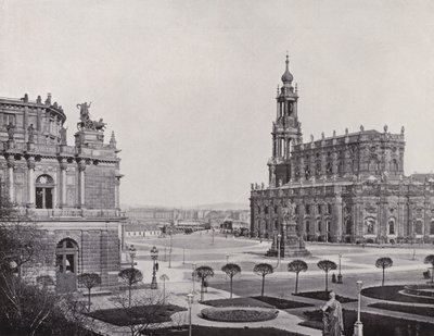 View from Zwinger Wall to Theaterplatz by Photographer German