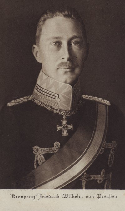 Crown Prince Wilhelm, eldest son of Kaiser Wilhelm II of Germany by Photographer German