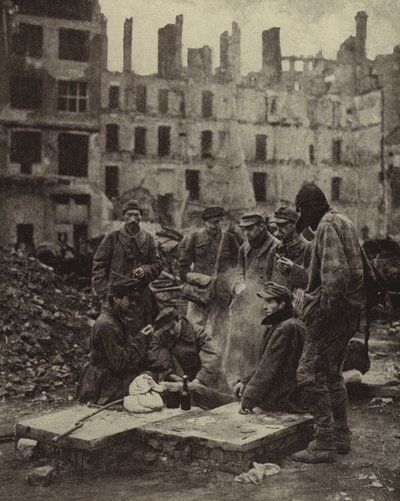German prisoners of war released from captivity in the Soviet Union amid the ruins of Berlin by Photographer German