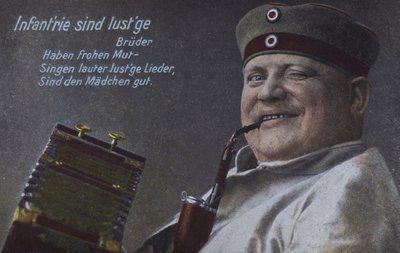 German soldier smoking his pipe by Photographer German