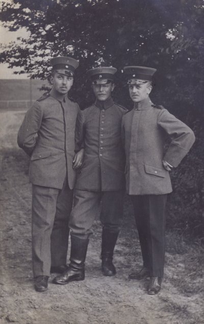 Group of three German army soldiers by Photographer German