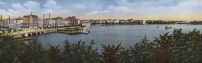Hamburg: Panorama vom alten und neuen Jungfernstieg by Photographer German
