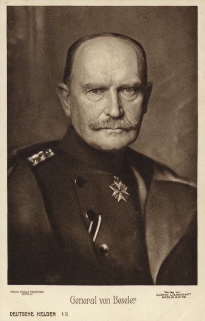 Hans Hartwig von Beseler, German general by Photographer German