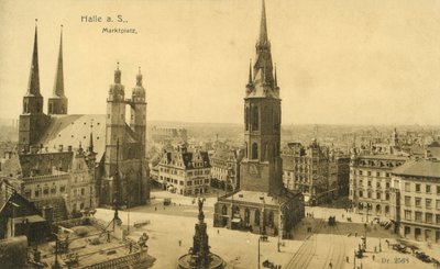 Marketplatz, Halle by Photographer German