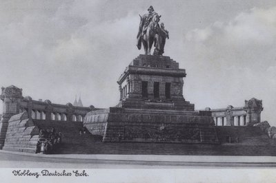 Monument to Kaiser Wilhelm I, Deutsches Eck, Koblenz, Germany by Photographer German