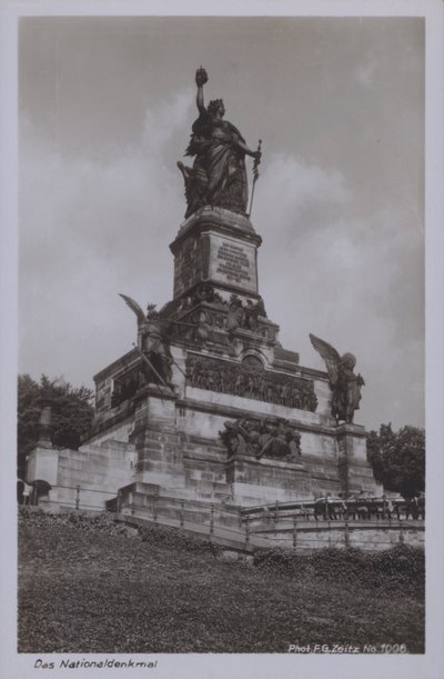 Nationaldenkmal, monument commemorating the unification of Germany, Rudesheim am Rhein, Hesse by Photographer German