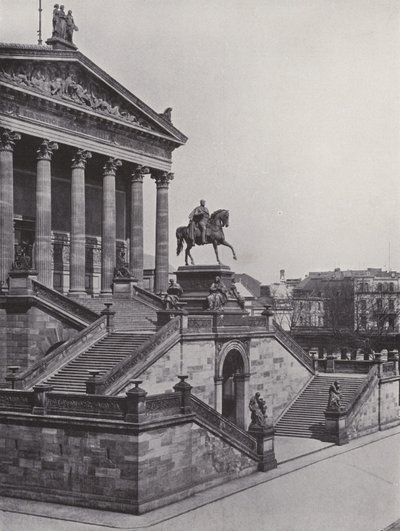 National Gallery and Monument of Friedrich Wilhelm IV by Photographer German