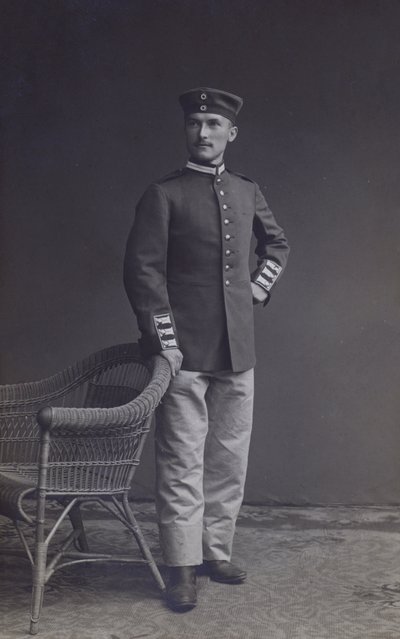 Portrait of a German army soldier by Photographer German