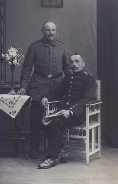Portrait of two German soldiers by Photographer German