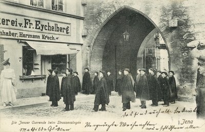 Student choir singing on the streets of Jena, Germany by Photographer German