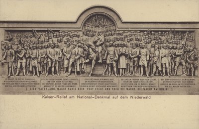 The Kaiser, relief on the Nationaldenkmal, monument commemorating the unification of Germany, Rudesheim am Rhein, Hesse by Photographer German