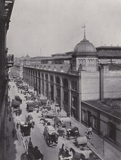 In Front of the Central Market Hall at Alexanderplatz by Photographer German