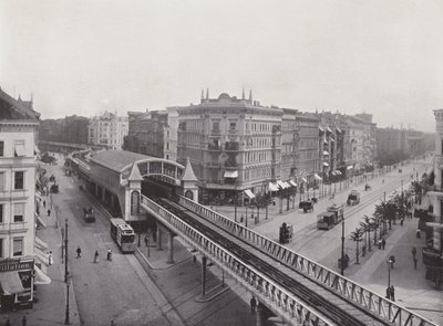 Wiener Strasse Mit Hochbahn-Bahnhof by Photographer German