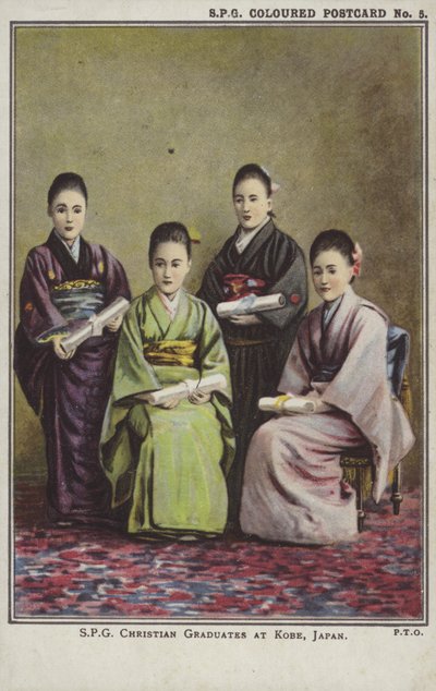 Christian Graduates at Kobe, Japan by Photographer Japanese