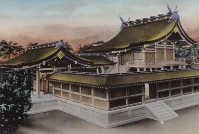 Japan, c.1912: Main Building of Meiji Jingu, Shrine, Tokyo by Photographer Japanese