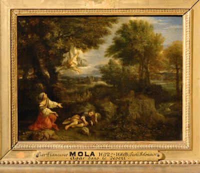 The angel appears to Hagar in the desert by Pier Francesco Mola
