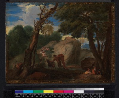 Landscape with Mythological Figures by Pier Francesco Mola