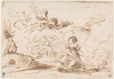 The Angel Appearing to Hagar and Ishmael in the Wilderness, c.1645 by Pier Francesco Mola
