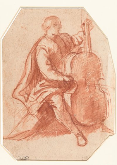 Viola da Gamba Player, Three-Quarter View by Pier Francesco Mola