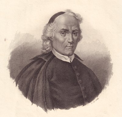 Portrait of Ludovico Antonio Muratori, copper engraving by Blaise Nicolas Le Sueur