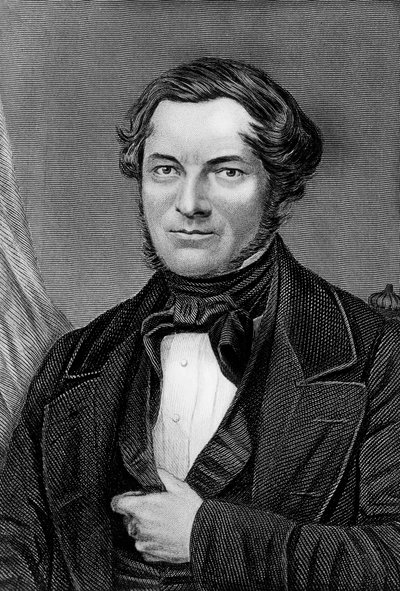 Portrait of Robert Wilhelm Eberhard Bunsen, German chemist and physicist, engraving by Blaise Nicolas Le Sueur
