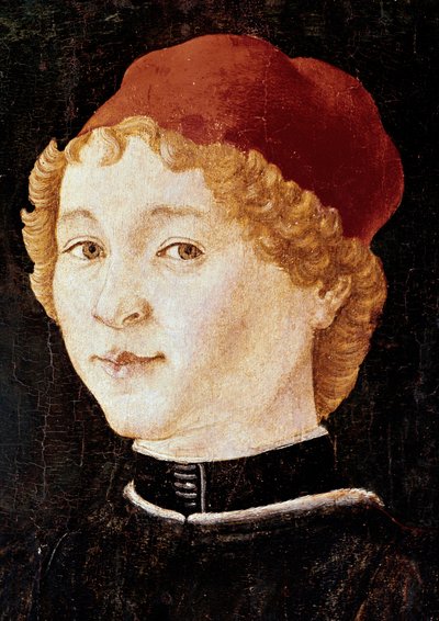 Portrait of a young man with a red hat by Piero della Francesca