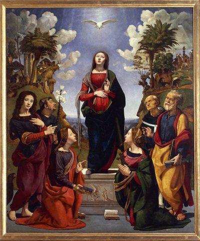 Immaculate Conception Surrounded by Saints by Piero di Cosimo
