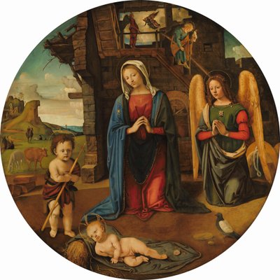 The Nativity with the Infant Saint John by Piero di Cosimo
