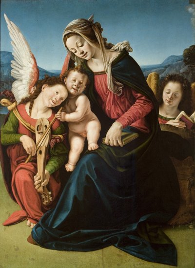 The Virgin and Child with Two Angels by Piero di Cosimo